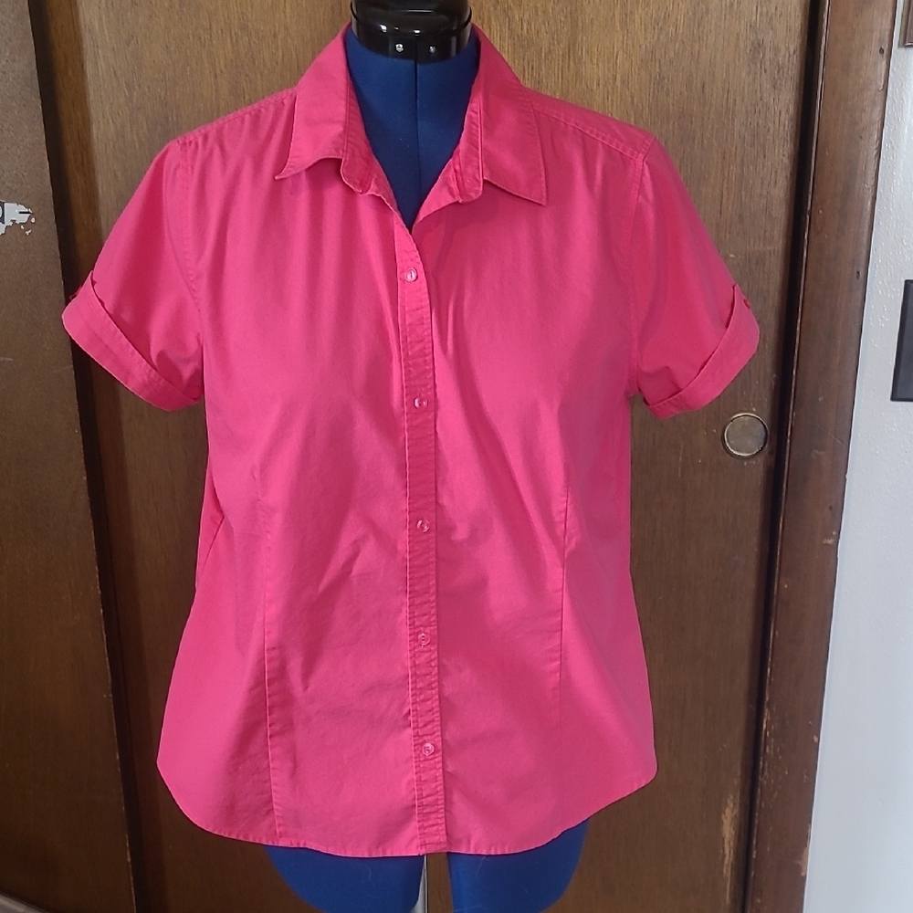 Women's Pink Button-Up Shirt